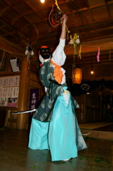 津野山古式神楽～白皇神社　鬼神退治③