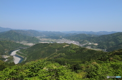 越知町を望む