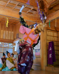 津野山古式神楽～白皇神社　山探し②