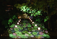 光の切り絵の演出