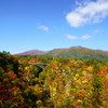 鳴子峡遠景。