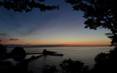 夕日は海に沈んで・・