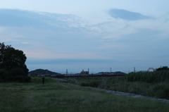河原の夕暮れ