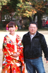 父娘（和装前撮りにて）