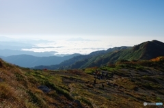 登山道と雲海