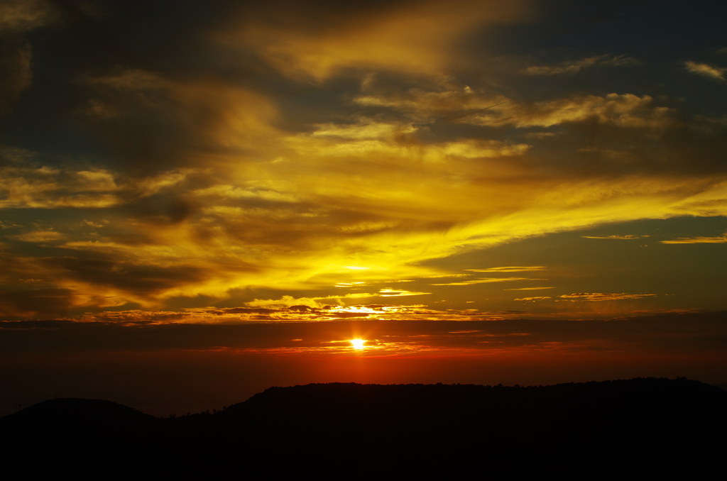 空と雲と夕陽