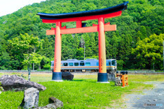 神社と姫新線