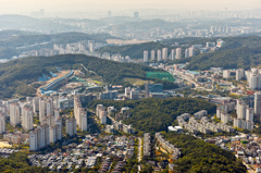 韓国　ソクソン山からの眺め