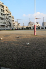 休日のグラウンド