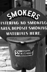NO　SMOKING-モノクロ
