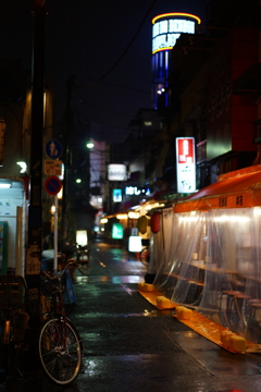 雨、浅草の夜