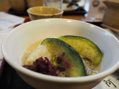 阿古屋茶屋の水茄子うまし