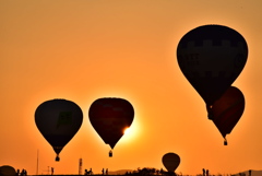 sunset balloon