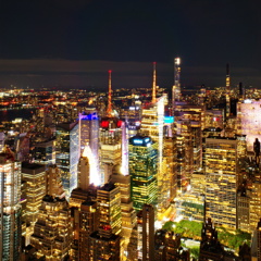 エンパイアステートビル夜景1