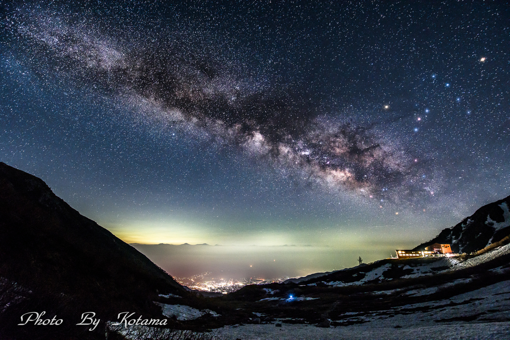 残雪期の星空 .*.｡☆