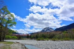 晴天の焼岳