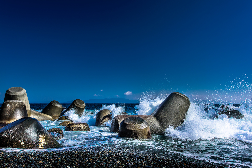 on the shore