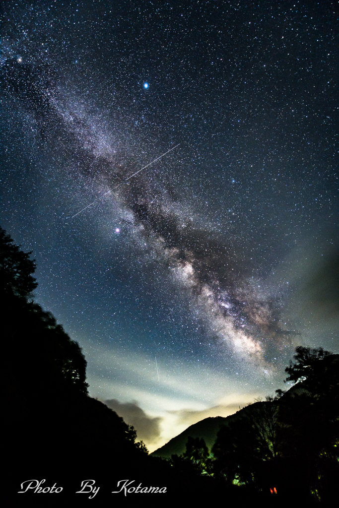 谷川岳の麓の夜空 .*.｡☆彡