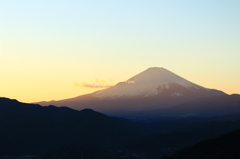 夕焼け富士山