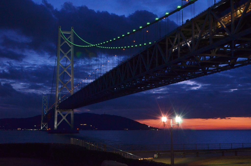 明石海峡の夕暮れ