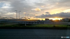 関東は朝焼け～