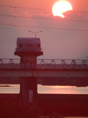 ひさしぶりの夕焼け(^_-)-☆