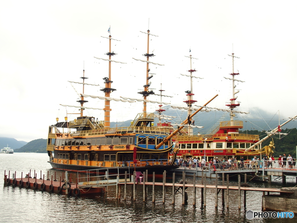 芦ノ湖、海賊船(^_^)v