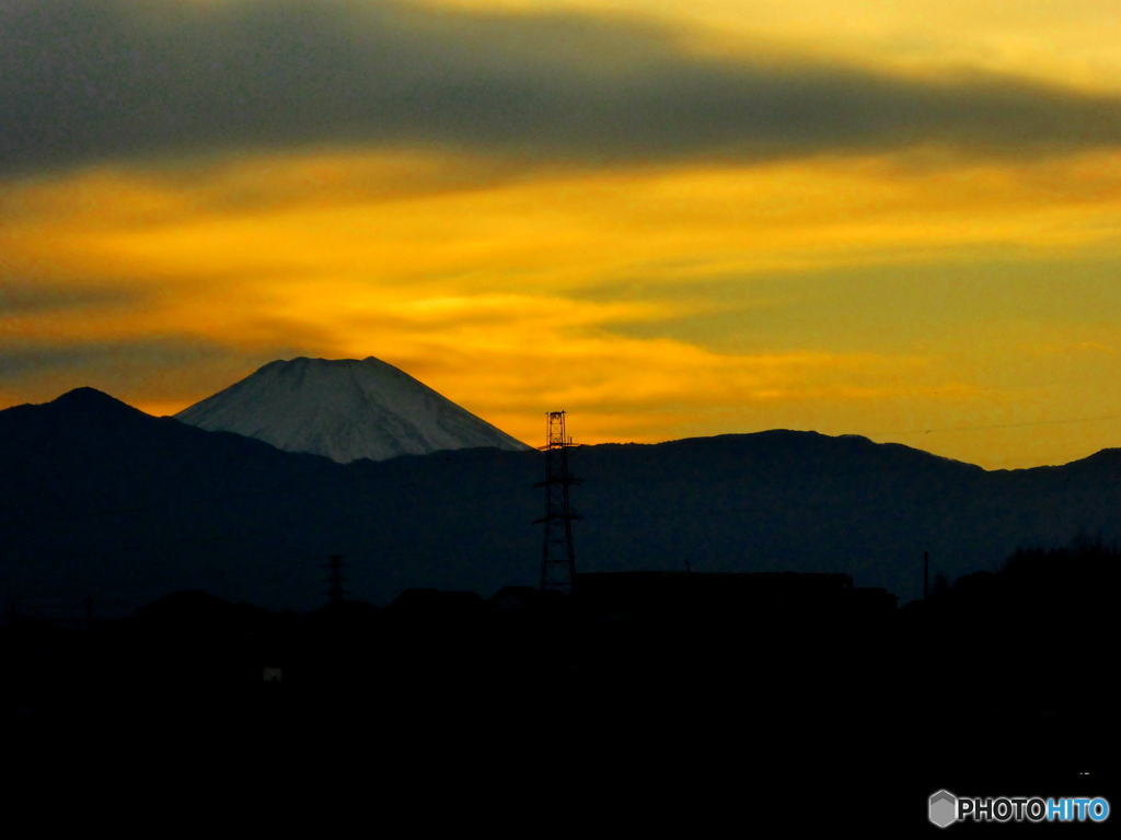 夕焼け富士