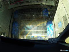 洗車機の虹(^^♪