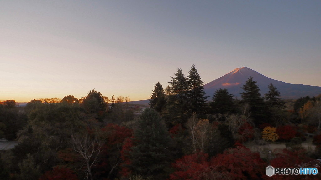 朝の富士山