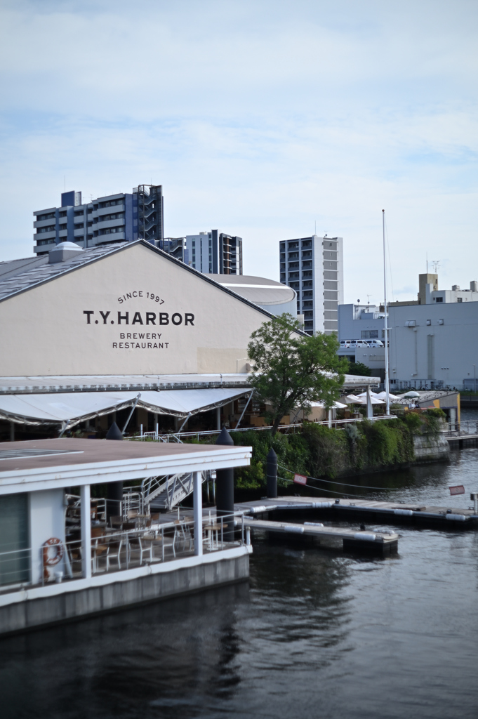 川辺のレストラン