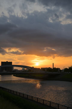 夕日