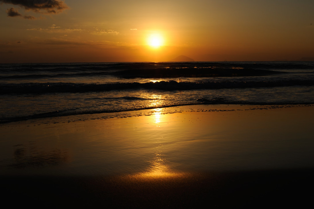 The morning sun