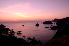 奥石廊の夕景