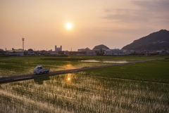 初夏の夕景