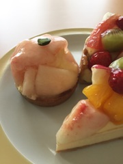 桃のタルト