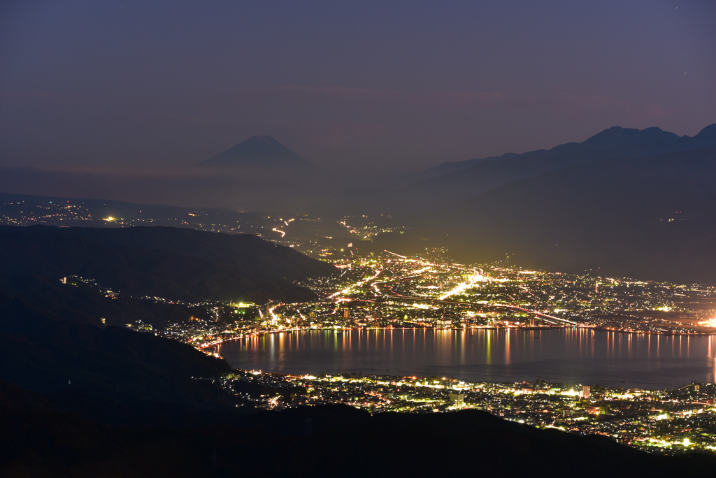 夜景を眺める