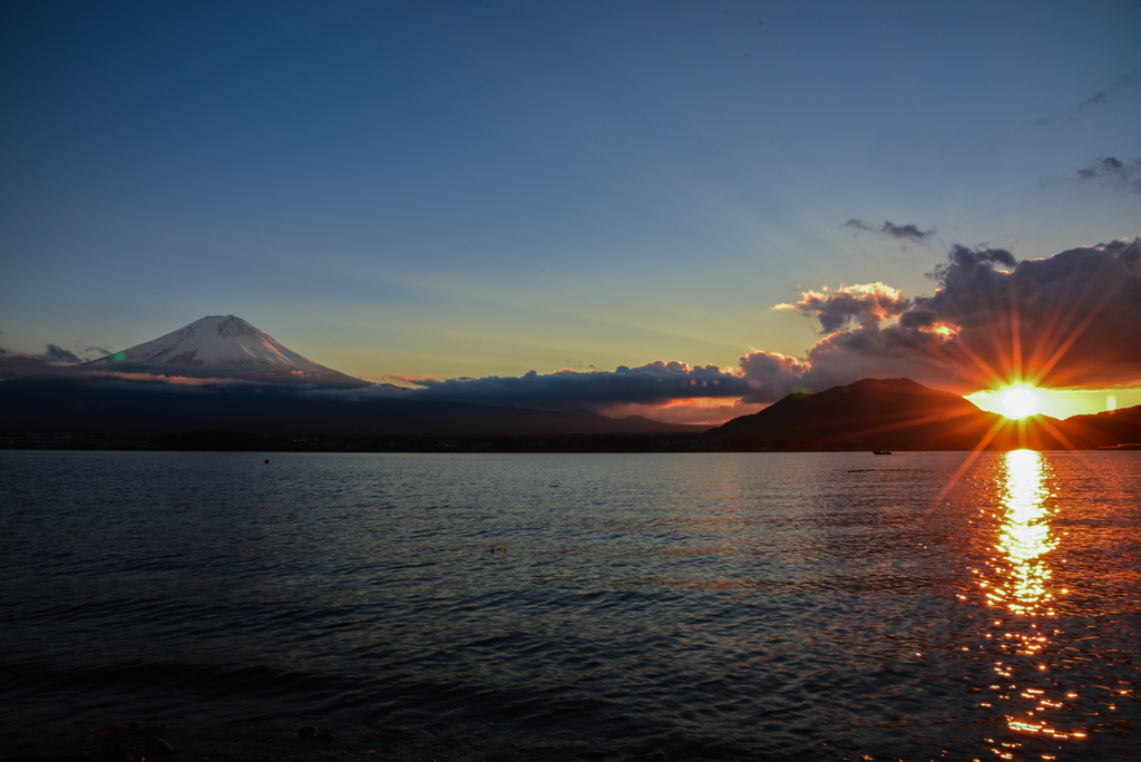 夕陽富士