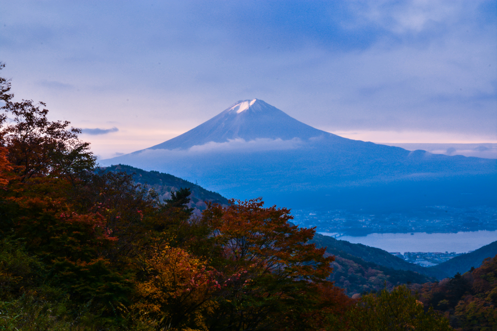 蒼い富士山