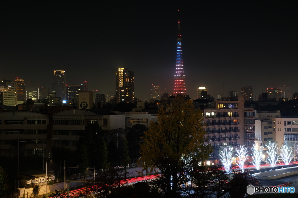 東京タワーのある夜景10 pray for paris