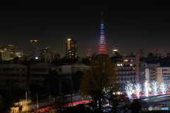 東京タワーのある夜景10 pray for paris