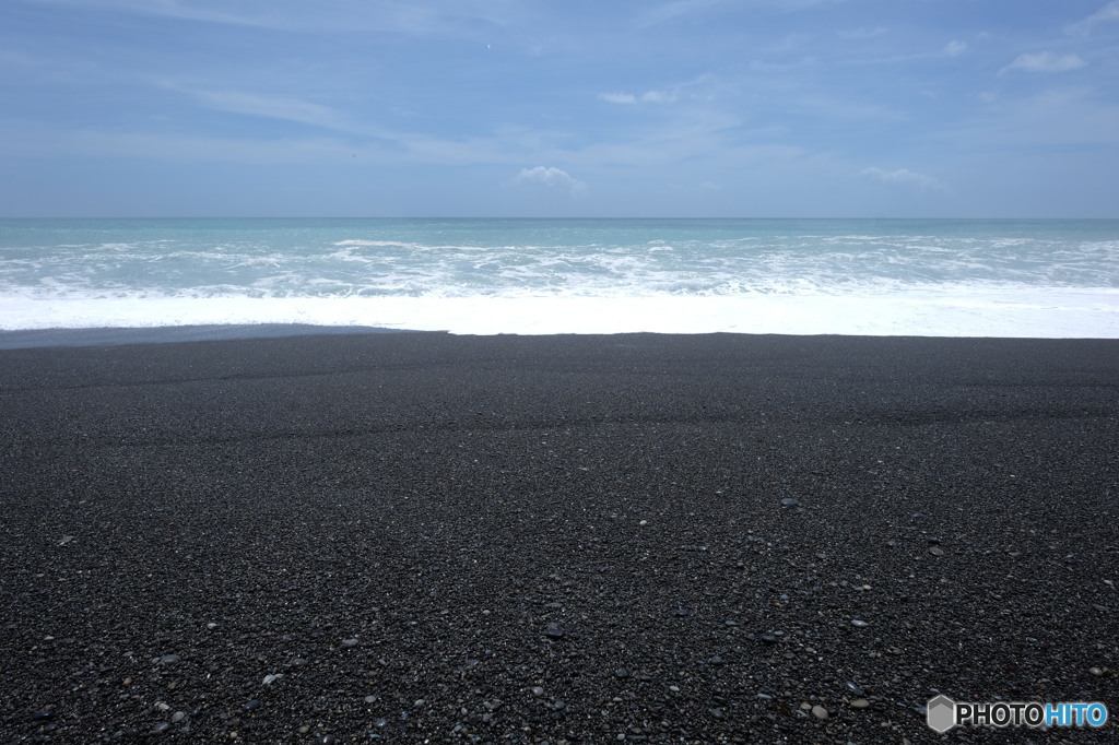 王子ヶ浜の水平線