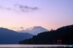 芦ノ湖で見た富士