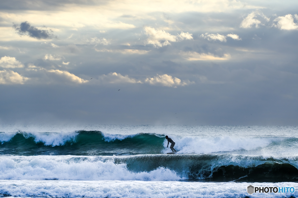九十九里浜のサーファー