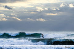 九十九里浜のサーファー