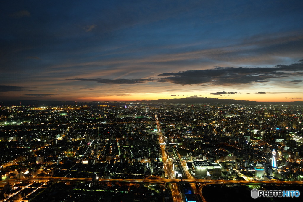 大阪の夕景