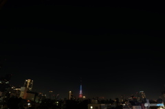 東京タワーのある夜景8 pray for paris