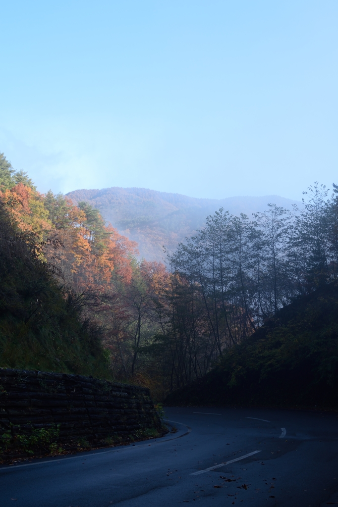 朝霧の峠