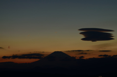 湘南平の夕焼け　富士山　その2