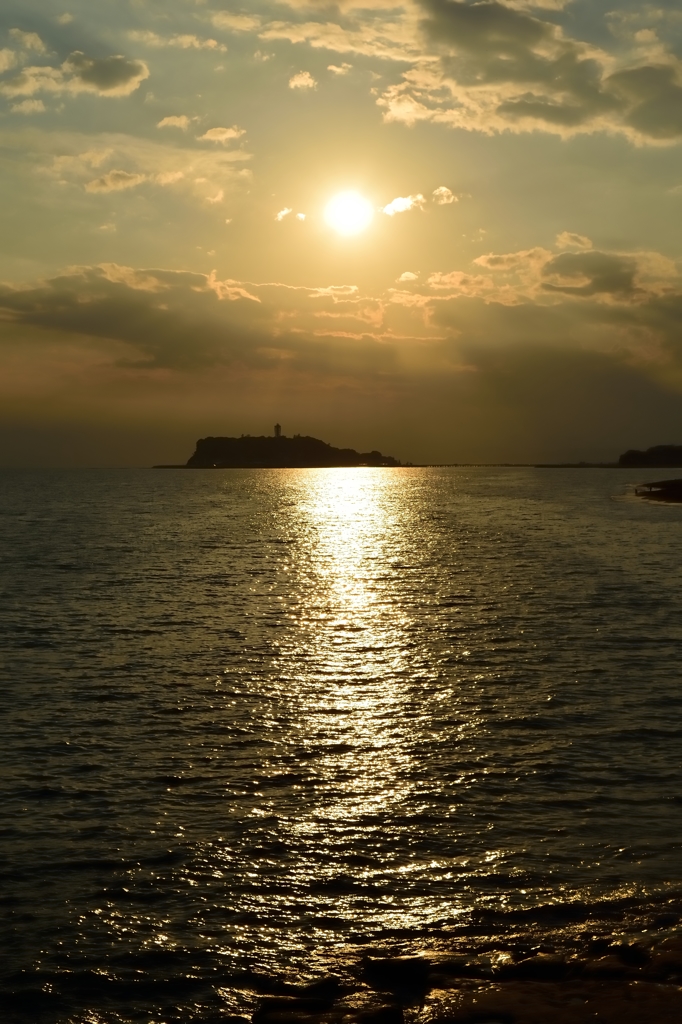 稲村ヶ崎からの夕日